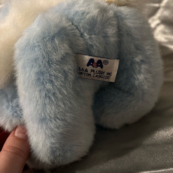 Aurora Beary Friends Sparkly Blue Angel Bear Stuffed Animal. - Picture 2 of 3